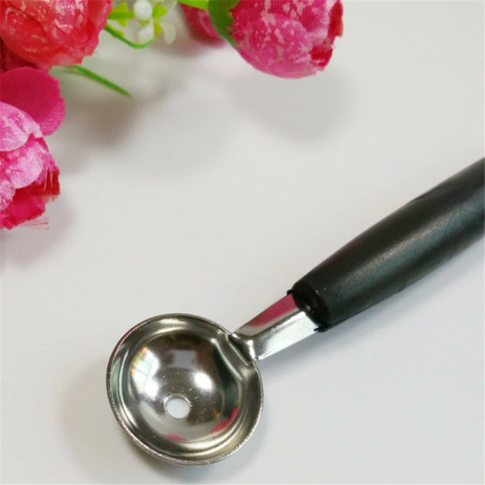 Cuchara cucharada de helado de acero inoxidable de doble extremo melón bola cortadora fruta 1 pieza Foto 3 de 4