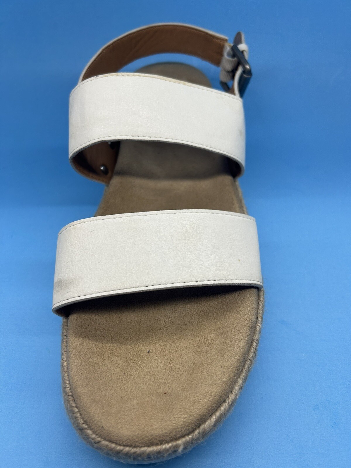 APL Time and Tru sandalo donna tg 8 bianco fibbia regolabile flatform cinturino alla caviglia