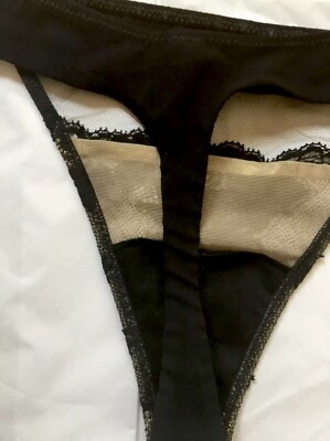 String La Perla Noir Taille M - Sous-vêtement Femme Luxe, Made In Italy - Neuf Sans étiquette