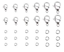 210pcs 304 Stainless Steel Lobster Clasps Claw Clasps and Assorted Colors