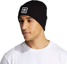 GREAT BUY NWT Unisex Adidas Originals Cuff Tall Utility Beanie Hat Black