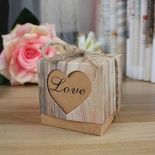 Geschenkbox Schachtel Verpackung Box Würfel mit Herz Liebe Love Motiv Geschenk