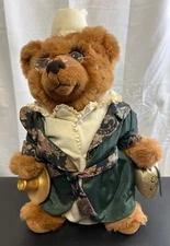 Mati's Originals Christmas Teddy Bear Plush Ebearneezer Scrooge with Stand 19”