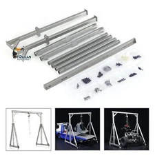 1/10Unpainted JDM Metal Gantry Crane Mini Mobile Gantry Lifting Crane Decoration