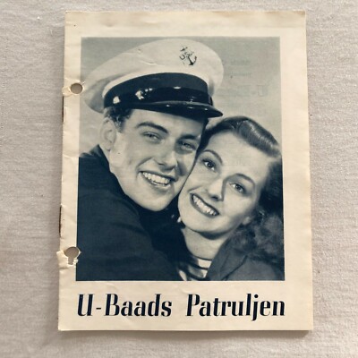 Submarine Patrol Richard Greene, Nancy Kelly Vintage 1938 Danish Movie Program