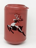 Windlicht Hirsch Metall Rot Laterne Weihnachten Weihnachtsdekoration 25 Cm Neu!