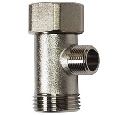 Bidet T Adapter T Valve 7/8 x 7/8 x 3/8 Inch 3 Way Tee Connector Nickel