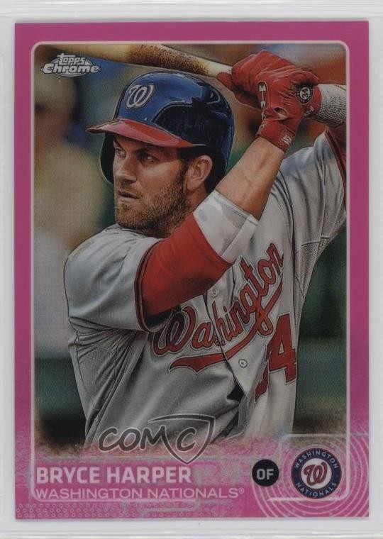 2015 Topps Chrome Pink Refractor Bryce Harper #81 04eb
