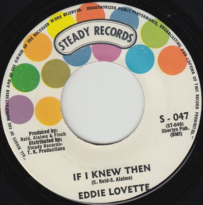 Eddie Lovette - If I Knew Then / It's Got To Be Tonight, 7'', (Vinyl)