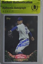 BAS 2016 Topps 100 Years at Wrigley Mark Prior #WRIG-6 Authentic Auto 3c7