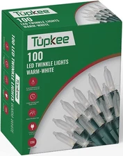 Christmas LED Random Twinkle Lights - 100 LED Warm White Bulbs - 16 of 100...
