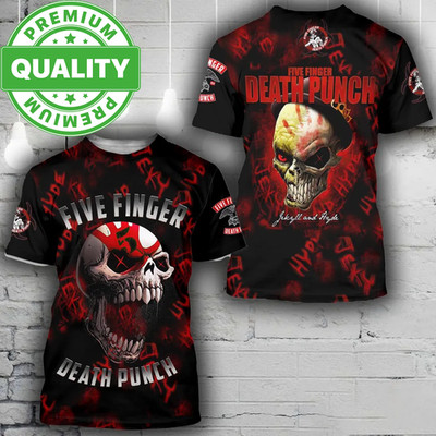 Hot Five Finger Death Punch Jekyll and Hyde 3D AOP Shirt Unisex S-5XL   B07.665