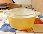 Vintage Yellow Pyrex Cinderella Casserole Dish 2.5 QT - 475-B - w/ Lid 475-C-40