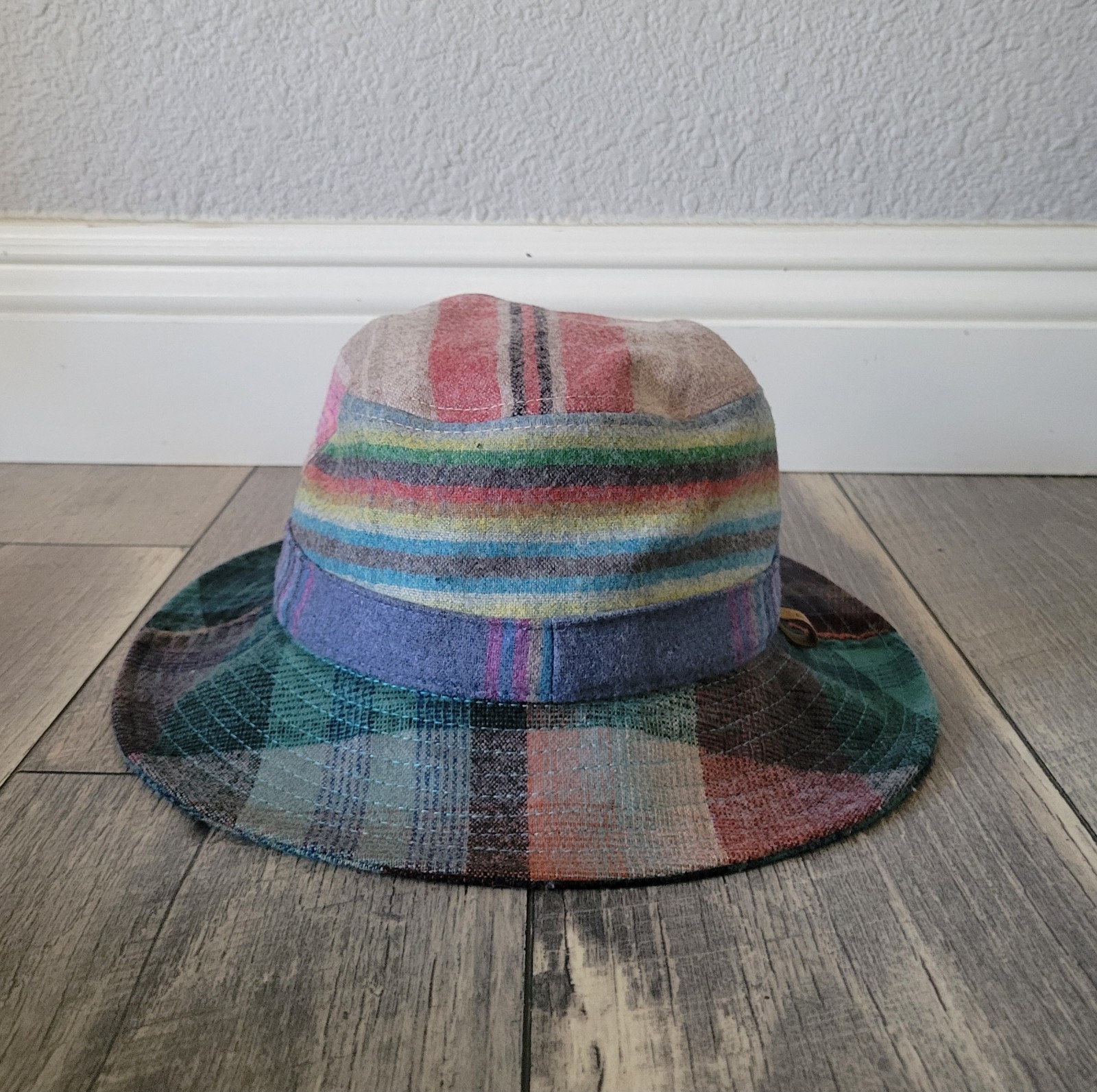 Pendleton Bucket Hat Multicolor Patchwork Plaid 1… - image 3