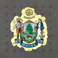 Maine State Seal Sign DIRIGO Vintage Decor for Home & Office Nautical #8516