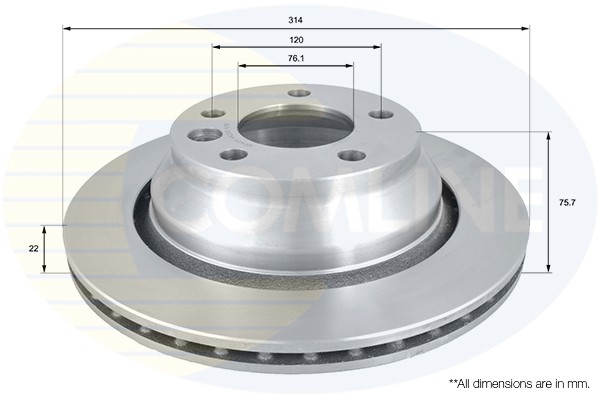 2 PCS COMLINE ADC1472V Brake Disc