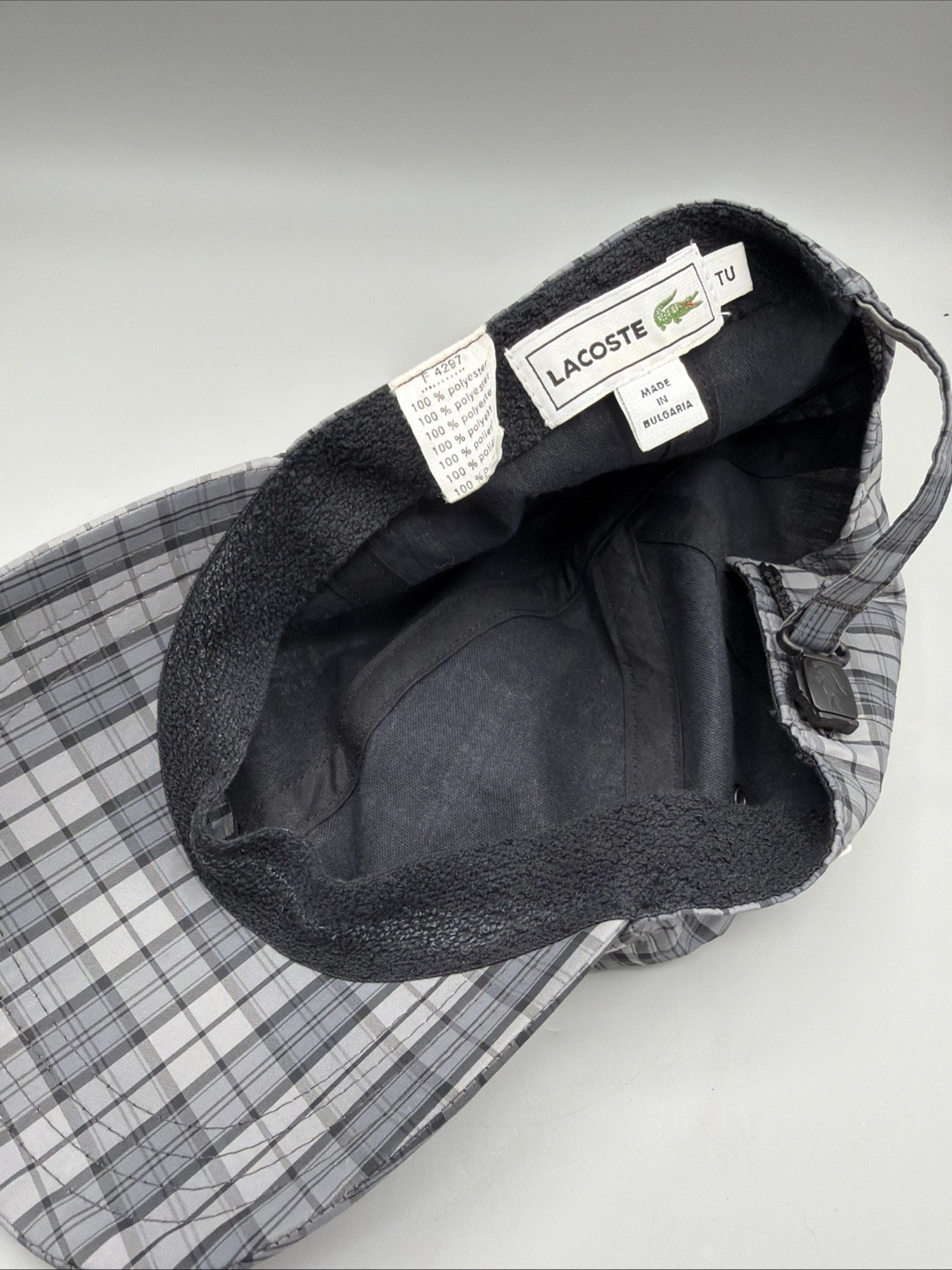 Lacoste Hardwearing Lightweight Tennis Golf Cap One Size plaid baseball hat thumbnail 7