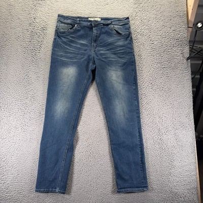 Refinery Republic Jeans Mens 36x32 Blue Cotton Denim Straight Workwear Stretch