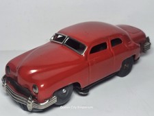 Vintage 1940s KSG Kosuge Occupied Japan Red Tin Litho Wind Up Toy Car