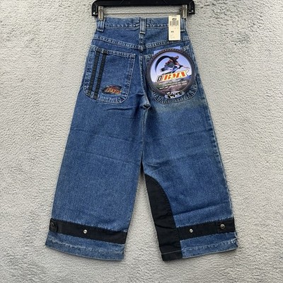 Vintage Lee Pipes Jeans Boys Size XS 23x23 Wide Leg Pockets Baggy