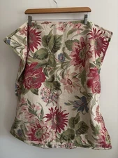 Pottery Barn Marla Floral Euro Sham Linen Cotton Blend Pillowcase