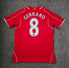 Liverpool FC 2014/2015 Authentic Gerrard #8 Warrior Home Shirt - Medium
