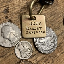 2003 Harley Davidson Motorcycles Solid Brass Key Fob ‘03