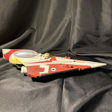 Star Wars The Clone Wars Obi-Wan Kenobi Jedi Starfighter 2008 3.75 With R4-P17