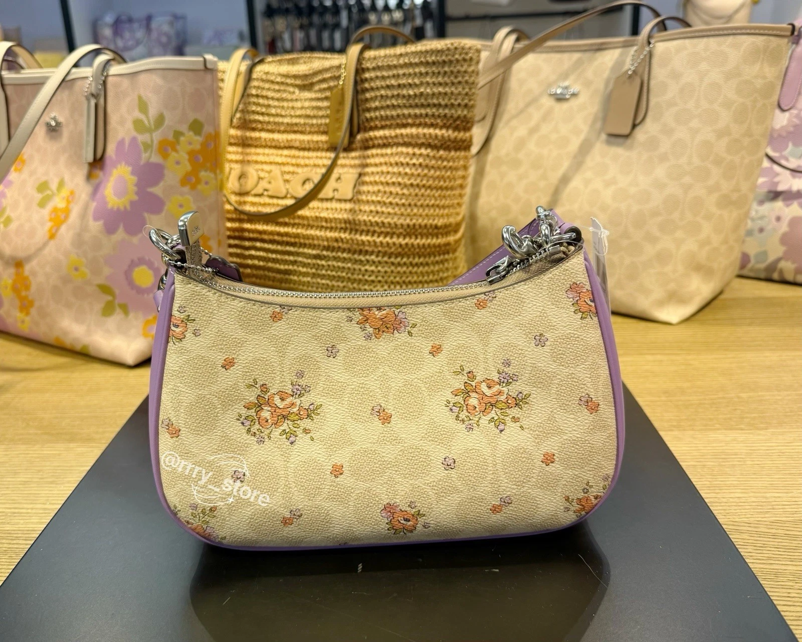 Borsa a tracolla Coach donna Teri in tela firmata stampa floreale CAL37