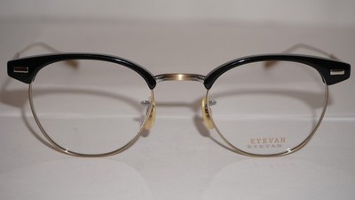 EYEVAN Eyeglasses GLENN Black Gold PBKAG 48 21 145