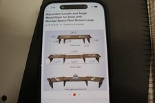 Monitor Riser Wood Adjustable Stand Shelf Kit Rustic Brown Color Max 41"