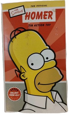 2002 Rocket USA The Simpsons 9 Inch Homer Simpson Tin Wind Up