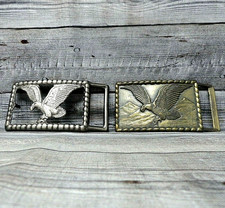 2 Western Eagle Belt Buckles Cowboy Cowgirl Patriot Nature Bird Vtg .CVB323