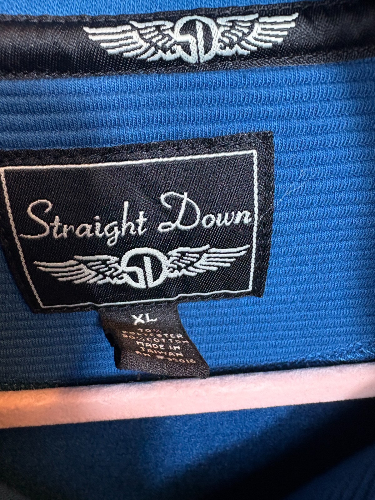 Straight Down Broadmoor Blue Pullover Womens 1/4 … - image 5