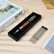 Bolt Action Pen with Gift Case, Retractable Lightweight Metal Pen, Ballpoint Pe