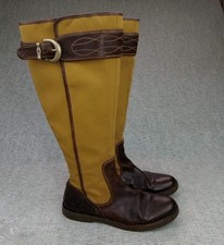 Timberland Cabot Boots Women's US 8W UK 6 Earthkeeper Leather/Canvas Knee Length