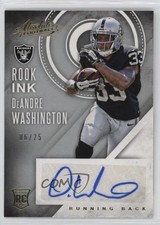 2016 Panini Absolute Rook Ink Gold 6/25 DeAndre Washington #16 Auto v9t