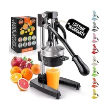 Zulay Kitchen Cast-Iron Orange Juice Squeezer - Easy-to-Clean, Heavy-Duty, Pr...