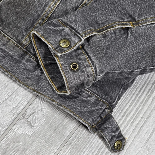 Chubbies Men's Fade Gray Denim Sherpa Black Lined Trucker Jacket Pockets Size M image 7