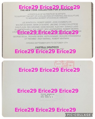 Warhol, Twombly, Judd, Lewitt, Oldenburg, Serra, Morris 1973 Castelli Invite