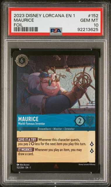 2023 Disney Lorcana First Chaper Cold Foil Rare #152 Maurice 2023 Disney Lorcana First Chaper Cold Foil Rare #152 Maurice