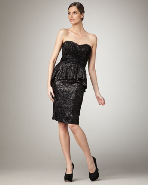 white christmas dresses Strapless Lace T Dress main image 0