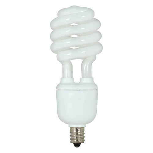 Mini Spiral Compact Fluorescent CFL 13W 120V T2 Candelabra E12 5000K Natural