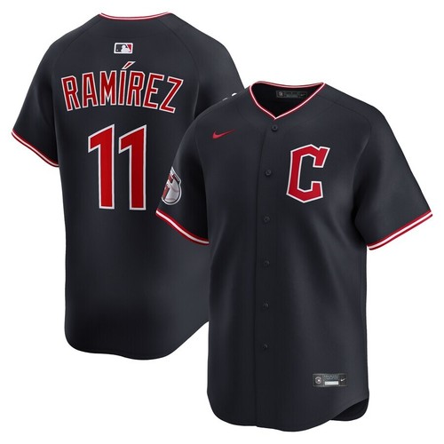 Cleveland Guardians Jose Ramirez #11 Nike Navy Alternate 2025 MLB Limited Jersey