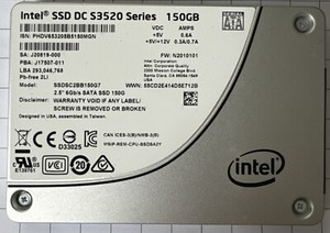 Intel 150 GB 2,5" SATA SSD   SSDSC2BB150G7   DC S3520 Series