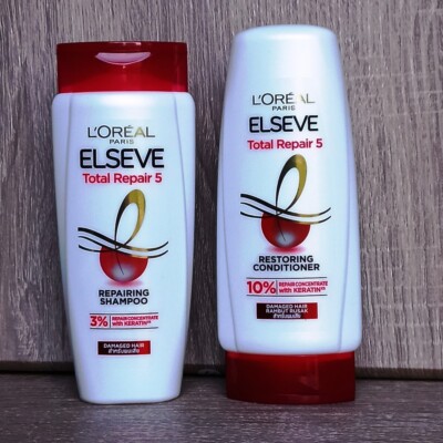 110 ml. Shampoo & Conditioner L'OREAL Paris ELSEVE Repairing For Damaged Hair