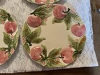 4 Vintage Hand Painted Embossed Ceramic Apple Plates 9¼" Diameter — photo 7