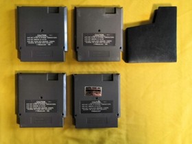LOT OF 4 NINTENDO NES - GYRUSS DR MARIO QUARTERBACK WOOD & WATER RAGE! VG3-11