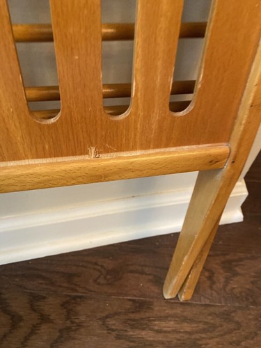 Nasco Yugoslavia Set Of Midcentury Modern Wooden Slats Folding Magazine Racks - Picture 10 of 12