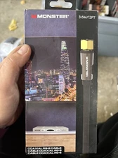 Monster RG-6 Video Coaxial Cable, 12ft Black